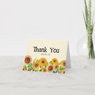 Cartão De Agradecimento Flores de agradecimentos Personalizados