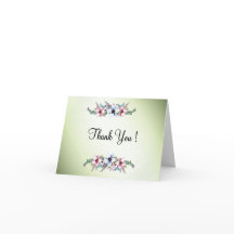 Flores De Aquarela Brilham Obrigado Vazio