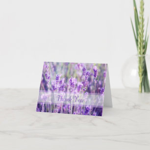 Cartão De Agradecimento Flores de Lavanda Obrigado