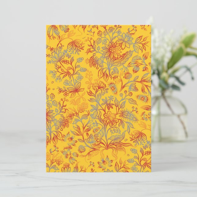 Cartão De Agradecimento Flores decorativas 16 (Em pé/Frente)