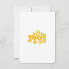 Cartão De Agradecimento Flores Douradas