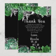 Flores Elegantes Verdes e Prata Sweet Sixteen 