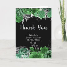 Flores Elegantes Verdes e Prata Sweet Sixteen 