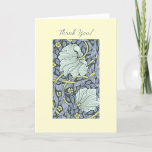 Cartão De Agradecimento Flores Gráficas Arte & Seu Texto, Amarelo Pálido