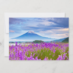 Cartão De Agradecimento Flores Monte Fugi Japão