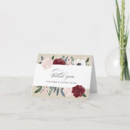 Cartão De Agradecimento Flores Românticas Obrigado