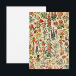 Cartão De Agradecimento Flores Vintage<br><div class="desc">Flores Vintage de Adolphe Millot. 
Visite minha loja para obter um design mais interessante e mais opções de cores => zazzle.com/colorfulworld*</div>