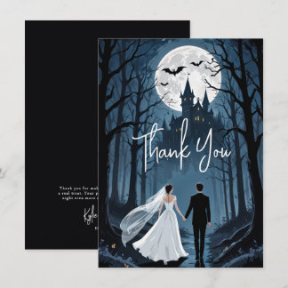 Cartão De Agradecimento Floresta Assombrada Chic Casamento Encantado TLW26