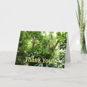Cartão De Agradecimento Floresta Tropical Dominicana I Natureza Verde Trop