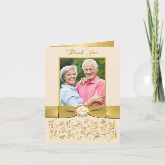 CARTÃO DE AGRADECIMENTO FLORESTAL Dourado Marfim C (Frente)