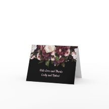 Florestas cor-de-rosa e borrado em preto Obrigado