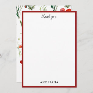 Cartão De Agradecimento Florestas De Cópulas De Água Vermelha Obrigado