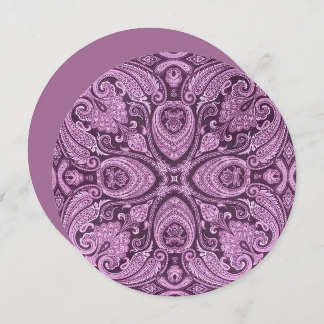 Cartão De Agradecimento Flourish Elegante Roxo (Frente/Verso)