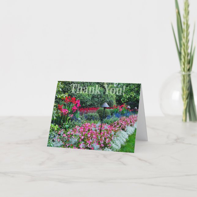 Cartão De Agradecimento Flower Garden Thank You Folded Card (Frente)