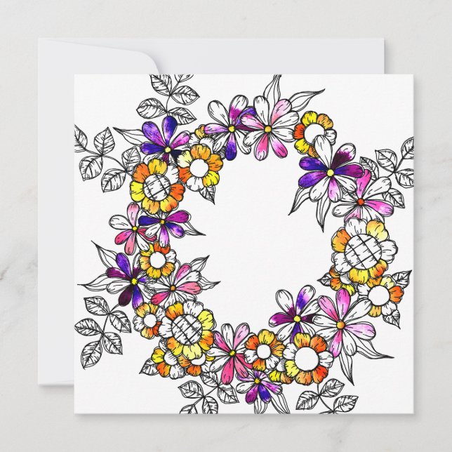 Cartão De Agradecimento Flower Ring (Frente)