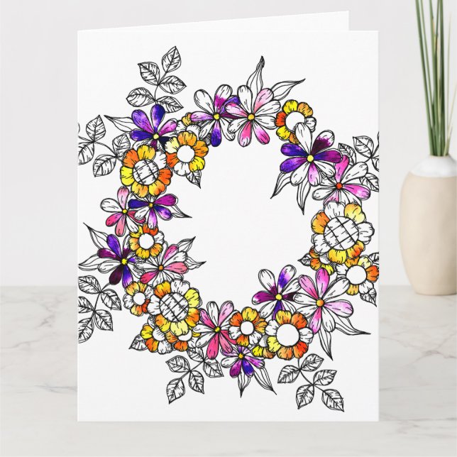 Cartão De Agradecimento Flower Ring (Frente)