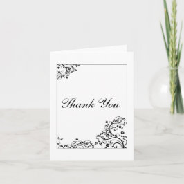 Cartão De Agradecimento Flower Swirl