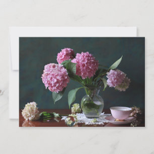 Cartão De Agradecimento Flowers Hydrangeas in Vase