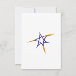 Cartão De Agradecimento Flying Fiery Star of David Card