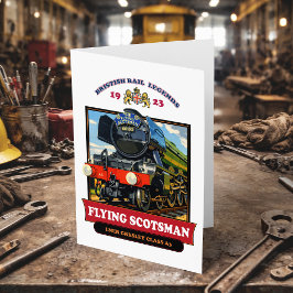 Cartão De Agradecimento Flying Scotsman 4472 Steam Locomotive Retro Poster