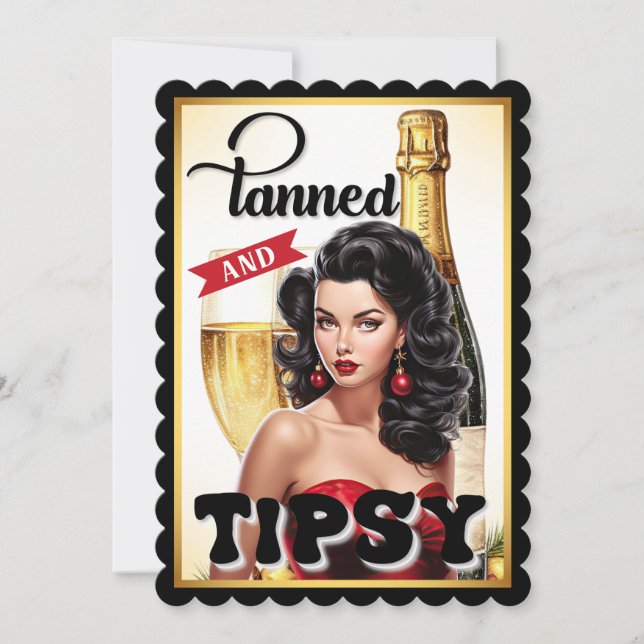 Cartão De Agradecimento Fofa, Bronzeada e Alegrete Pin-up (Frente)
