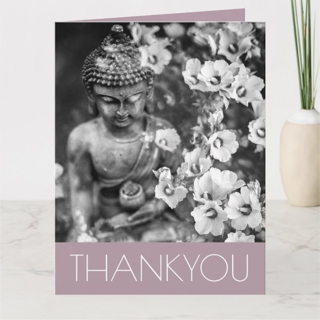 CARTÃO DE AGRADECIMENTO FOLDED GREETING CARD : THANK YOU : BUDDHA (Frente)