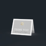 Cartão De Agradecimento FOLDED THANK YOU bar mitzvah gold star of david<br><div class="desc">[ NOTE - THE GOLD EFFECT IS A PRINTED PICTURE ] A modern, simple design for a THANK YOU CARD Setup as a template it is simple for you to add your own details, or hit the customize button and you can add or change text, fonts, sizes etc TIP ::...</div>
