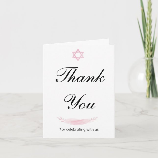 Cartão De Agradecimento Folded Thank You Card (Frente)