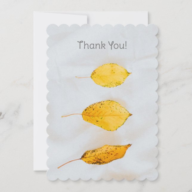 Cartão De Agradecimento Folgas de outono, Personalizar Mensagem e Nome Obr (Frente)