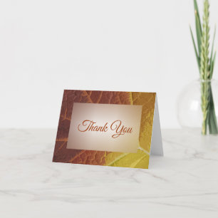 Cartão De Agradecimento Folha de outono - Obrigado