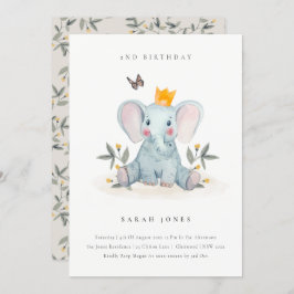 Cartão De Agradecimento Folhagem de Elefante para Bebês Bonita A Qualquer 