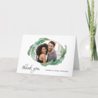 Folhas de Banana Tropicais Obrigado com Foto