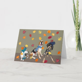 Cartão De Agradecimento Folhas de outono