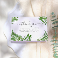 Folhas de Palma de Aquarela e Caligrafia Elegante