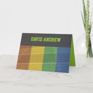 Cartão De Agradecimento Football Themed Bar Bat Mitzvah Thank You Card