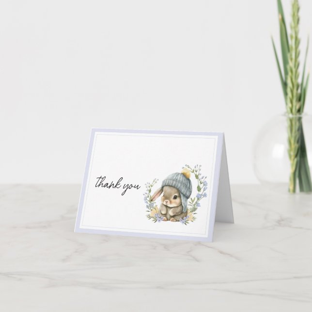 Cartão De Agradecimento Forest Friend Gender Neutral Thank You Card (Frente)