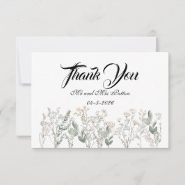 Cartão De Agradecimento Forest Wildflowers Thank You Card