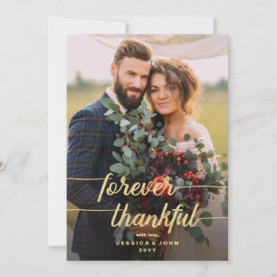 Cartão De Agradecimento Forever Graças À Dourada Caligrafia 2 Fotografia