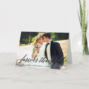 Cartão De Agradecimento Forever Graças à Fortaleza da Caligrafia Moderna