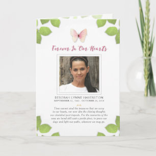Cartão De Agradecimento Forever in Our Hearts Butterfly Photo Thank You