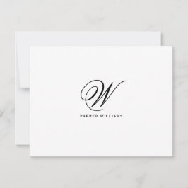 Cartão de Agradecimento Formal Clássico Monogramad