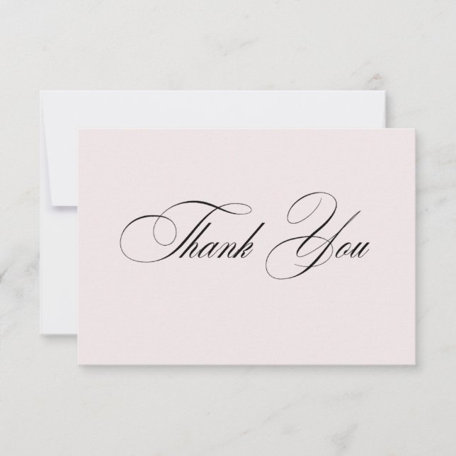 Cartão De Agradecimento Formal Elegant Thank You Card (Frente)