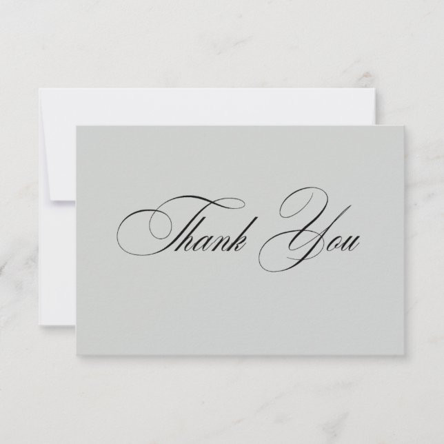 Cartão De Agradecimento Formal Elegant Thank You Card (Frente)