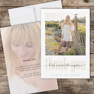 Cartão De Agradecimento Formando Moderno, Tendência Simples, Minimalista O