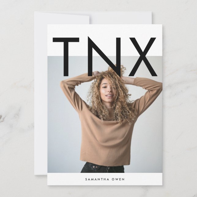 Cartão De Agradecimento Formando simples TNX grande e muito moderno (Frente)