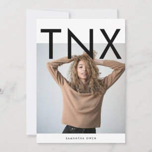 Cartão De Agradecimento Formando simples TNX grande e ultra moderno