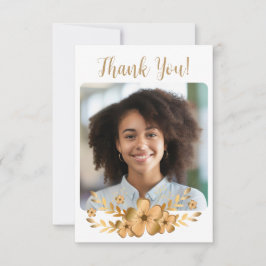 Cartão De Agradecimento Formandos do Segundo grau ouro