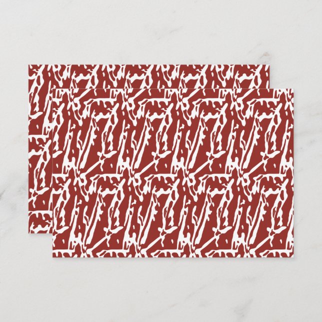 Cartão De Agradecimento Formas de abstrato vermelho e laranja se misturam  (Frente/Verso)