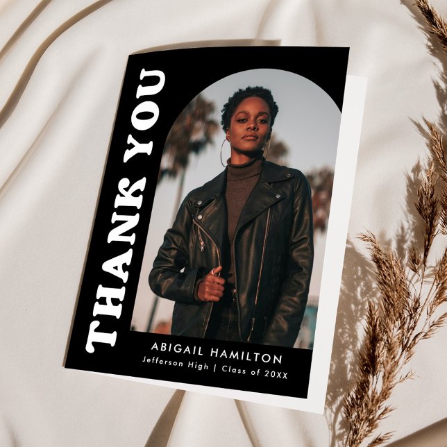 Cartão De Agradecimento Formatação de Fotos em Preto e Branco 4 (Criador carregado)