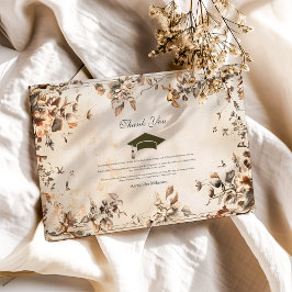 Cartão De Agradecimento Formatação Rustic Vintage de Flor Selvagem